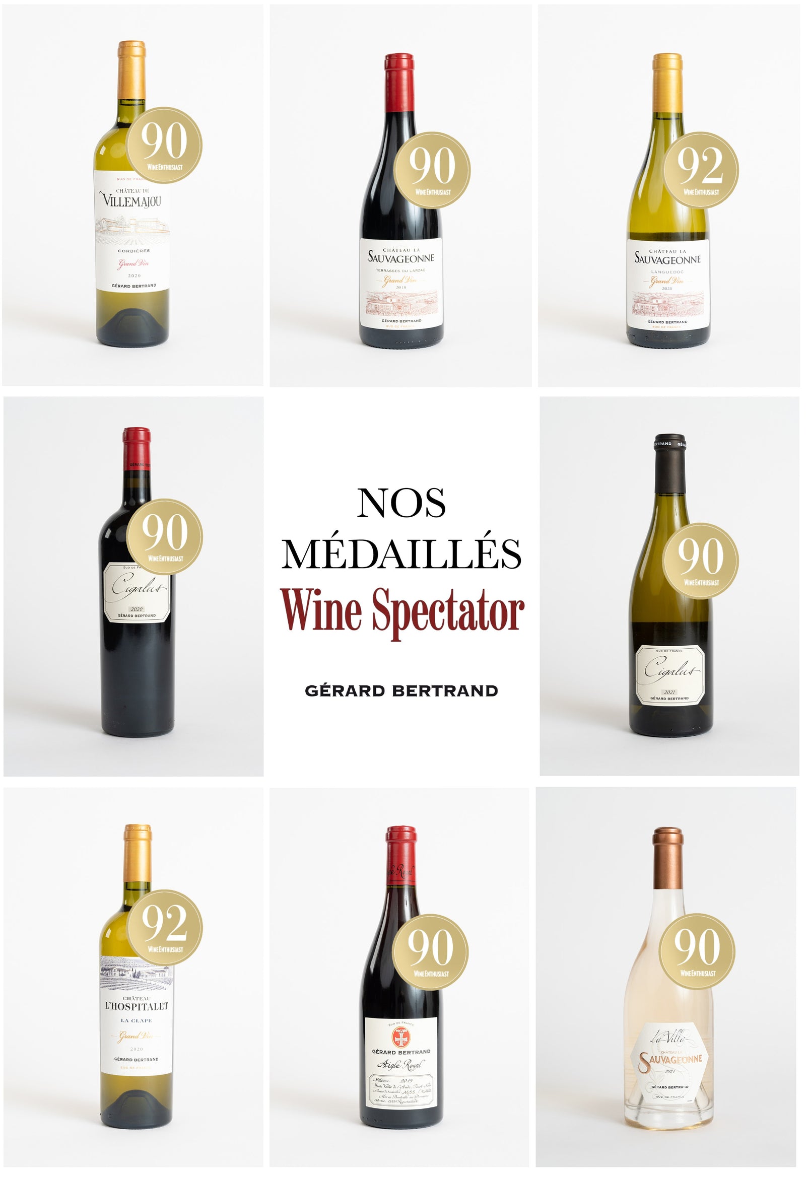 Nos vins récompensés par Wine Spectator !