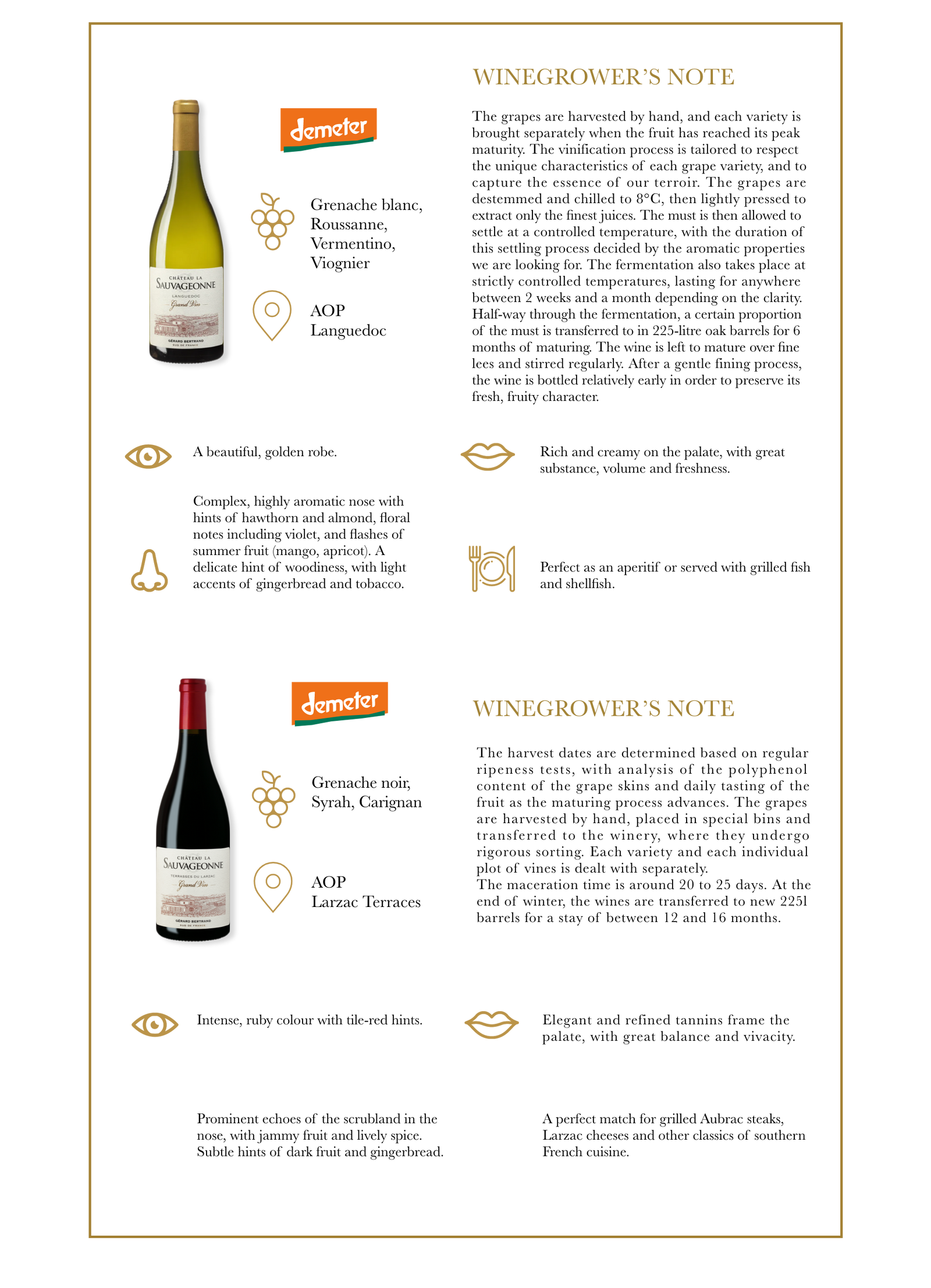 La Sauvageonne Winegrower's note